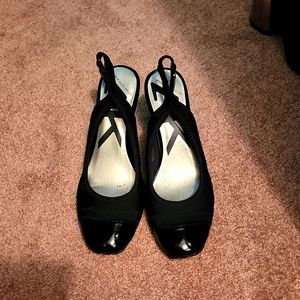Anne Klein Black Slingback Heels 7M